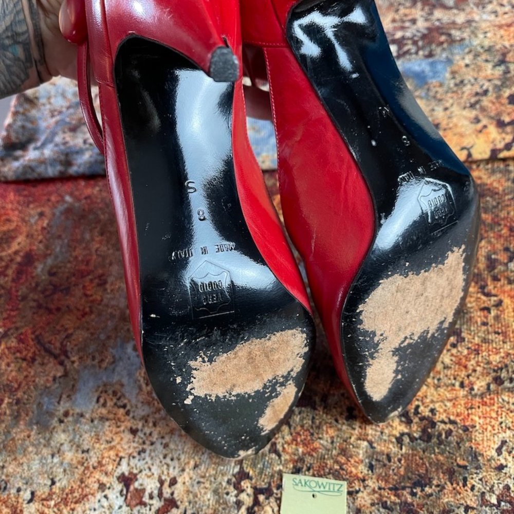 Albert Nipon Red Shoes Size 8 - image 7
